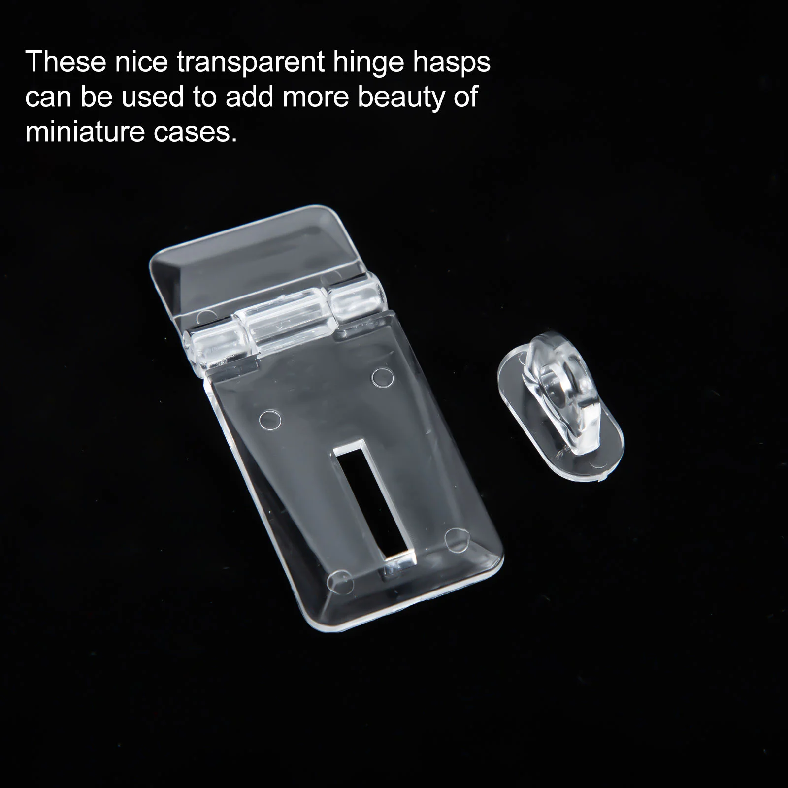 10pcs Acrylic Hasp Buckle Clear Latch Hasp Lock Latch Buckle for Jewelry Boxes