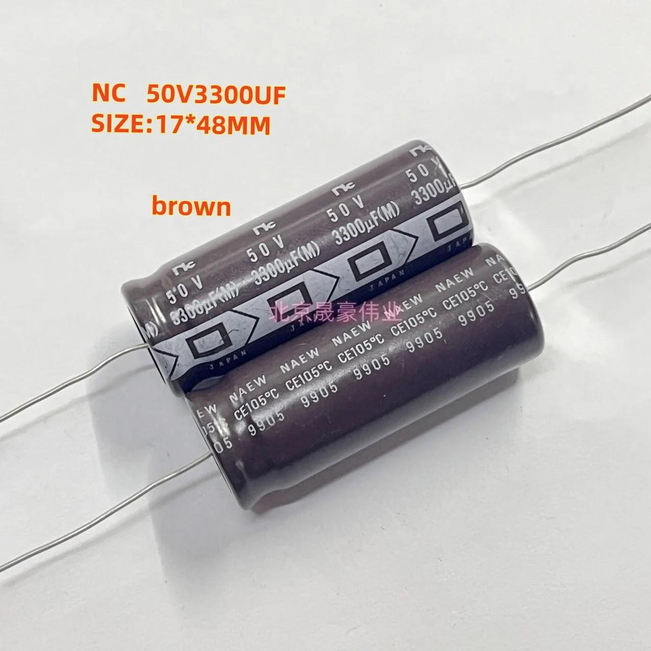 2pcs 50V2200UF 50V3300UF 50V4700UF NC Axial Electrolytic Capacitor 2200UF/50V 3300UF/4700UF/50V Audio Axial Capacitor