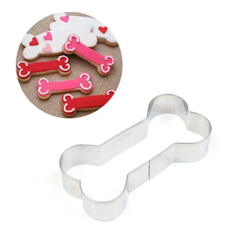 4pcs/set Cookie Cutter Pet Dog Bone Paw Shaped Stainless Steel Mold DIY Cake Sugarcraft Pastry Biscuit Mould Kitchen Baking Tool cookie cutters