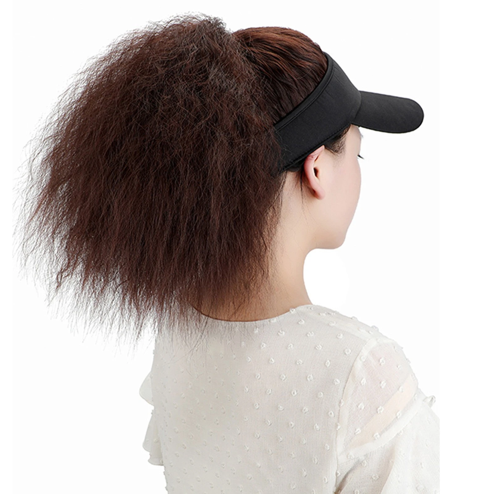 Hiking Hats for Men Baseball Cap With Hair Extensions Synthetic Hair Wig  Baseball Hat With Hair Attached Kinky Curly Hats Fitted| | - AliExpress