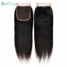 

8 to 20 Inches Closure Only Cheap Free Middle Three Closure 4x4 100 Real Brazilian Human Hair Bone Straight Clearance On Sale