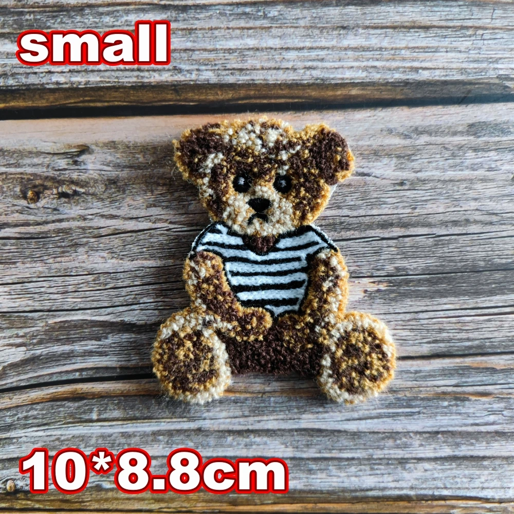 embroidery chenille letter bear patch,embroidered animal cartoon patches for coats bears badges cute girls appliques A211241