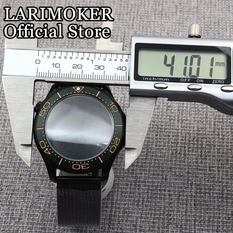 LARIMOKER 41mm Saphirglas Edelstahl Bronze Uhrengehäuse mit Armband passend für NH35 Mingzhu Miyota PT5000 Automatikwerk – Detail 16