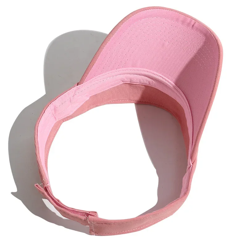 Summer Men Women Adjustable Visor Red Black Pink UV Protection Top Empty Solid Sports Tennis Golf Running Sunscreen Cap 3