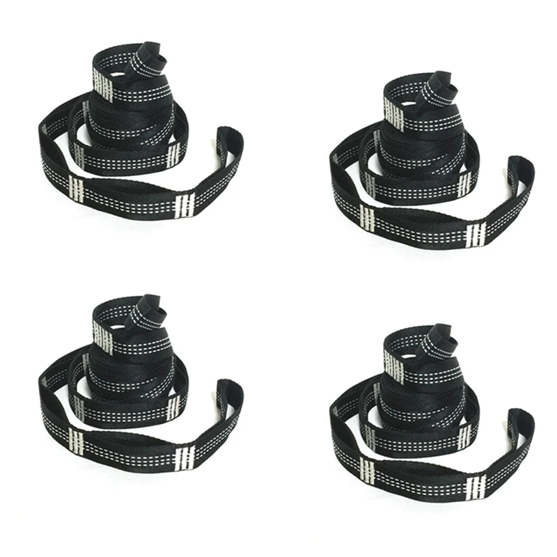 

4X Outdoor Hammock Tree Straps Tree Tie Rope High Load-Bearing Nylon Webbing Rock Climbing Flat Belt Cover White