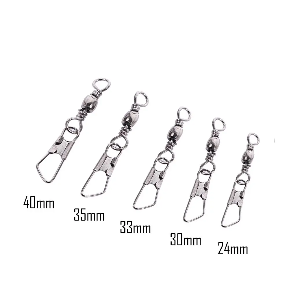 With Interlock Tackle Swivels Solid Rings Hanging Snap Fishing Pins Fishing Line Connector fishing tackle fishing connector fishing split rings 100PCS/pack
