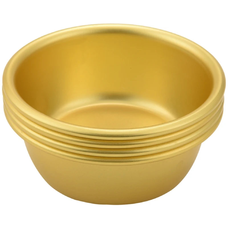 A15F-300ML Korean Rice Wine Bowl Light And Strong Aluminum Cup Perfect For BBQ Parties Camping And All Occasions, 4PCS
