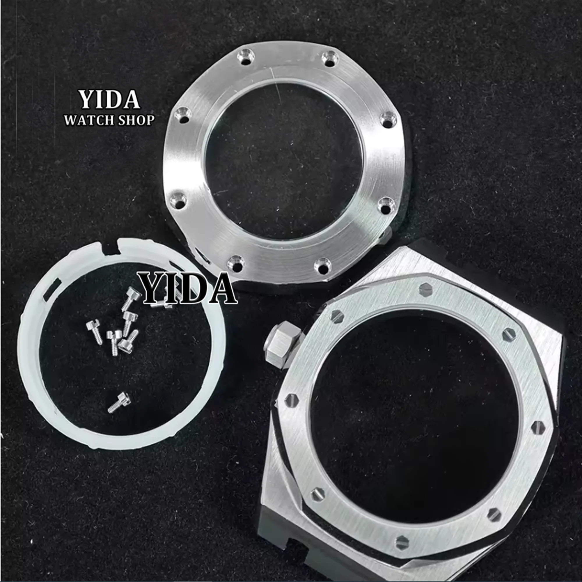 42mm Watch Case Bracelet Sapphire Glass Stainless Steel Octagon 10ATM Waterproof for 31.8mm Dial Royal Oak NH35 NH36 Movement