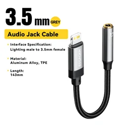 Universal Type C to 3.5mm Jack AUX Cable and Lightning to Audio Adapter (Lightning TO 3.5mm)