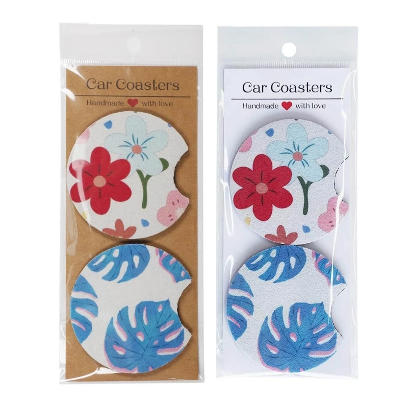  100 Pcs Car Coaster Packaging for Selling, Car Coaster