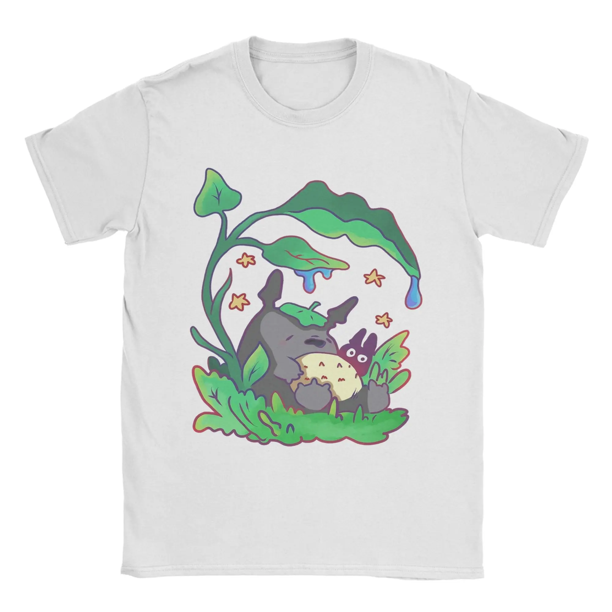 Vintage Totoro-Inspired Graphic Cotton T-Shirt - Fun & Casual Crewneck Tee