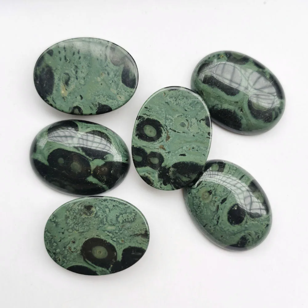 6pcs Fashion 30x40mm natural Sparrow stone cab cabochon charm polar jade beads for jewelry fashion Ring accessories no hole