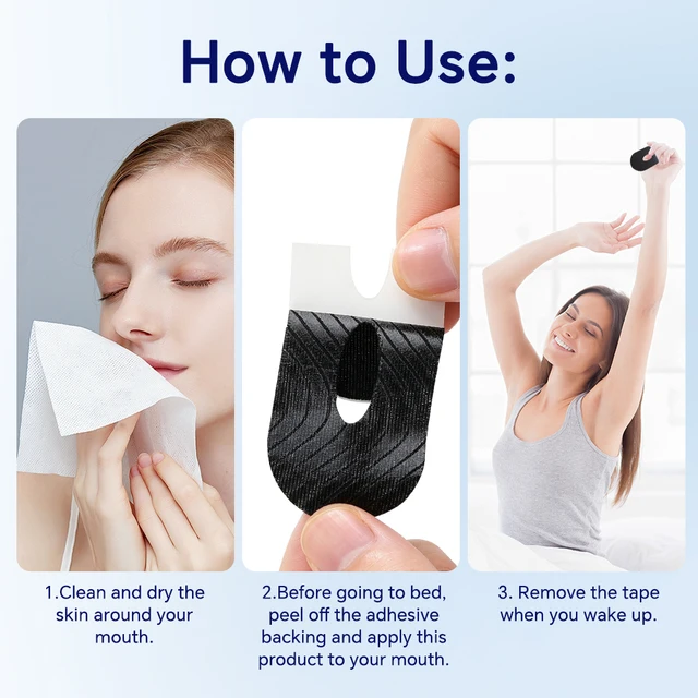 30Pcs/box Mouth Tape Sleeping Strip Anti-Snoring Mouth Breathing Tape To Improve Sleep Mouth Stickers for Snoring Lip Patches 2