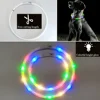 Led Luminous Dog Collar 4 Flashing Modes Multi-color Light Up Soft Silicone Glowing Light Dog Necklace for DogsCat Walking Night 5