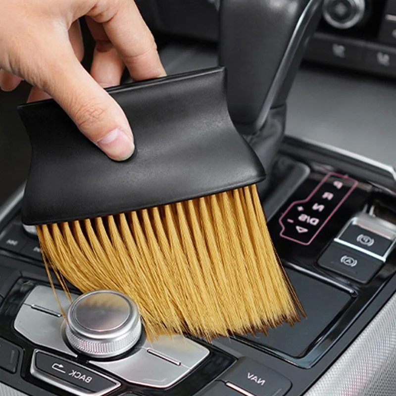 Car Interior Sweeping Dust Soft Brush Car Wash Tool Artifact Car Interior Gap Dust Brush Air Outlet Cleaning Brush