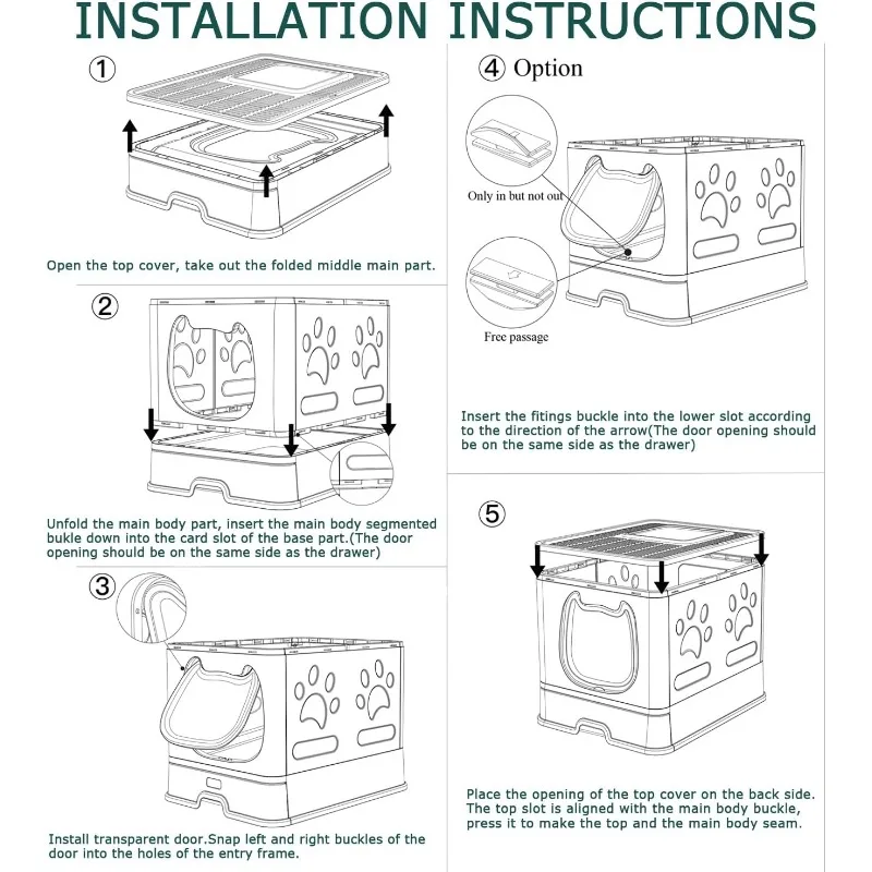 Covered Top Entry Cat Litter Box 6