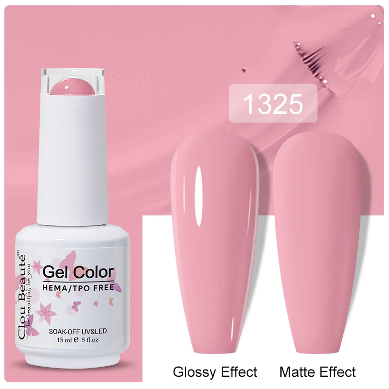 Clou Beaute 15ml Black Red Semi-Permanent Gel Nail Polish