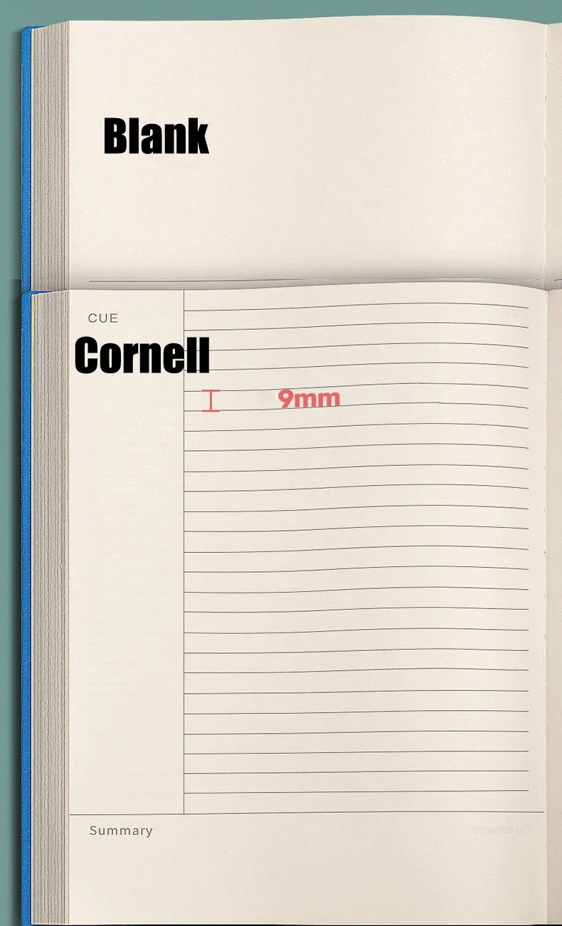 Grande Papel em Branco Notepad Cadernos e Revistas Planejador Diário Linha Horizontal Escritório 365 Material Escolar Caderno 400 Páginas a4 - Imagem 5