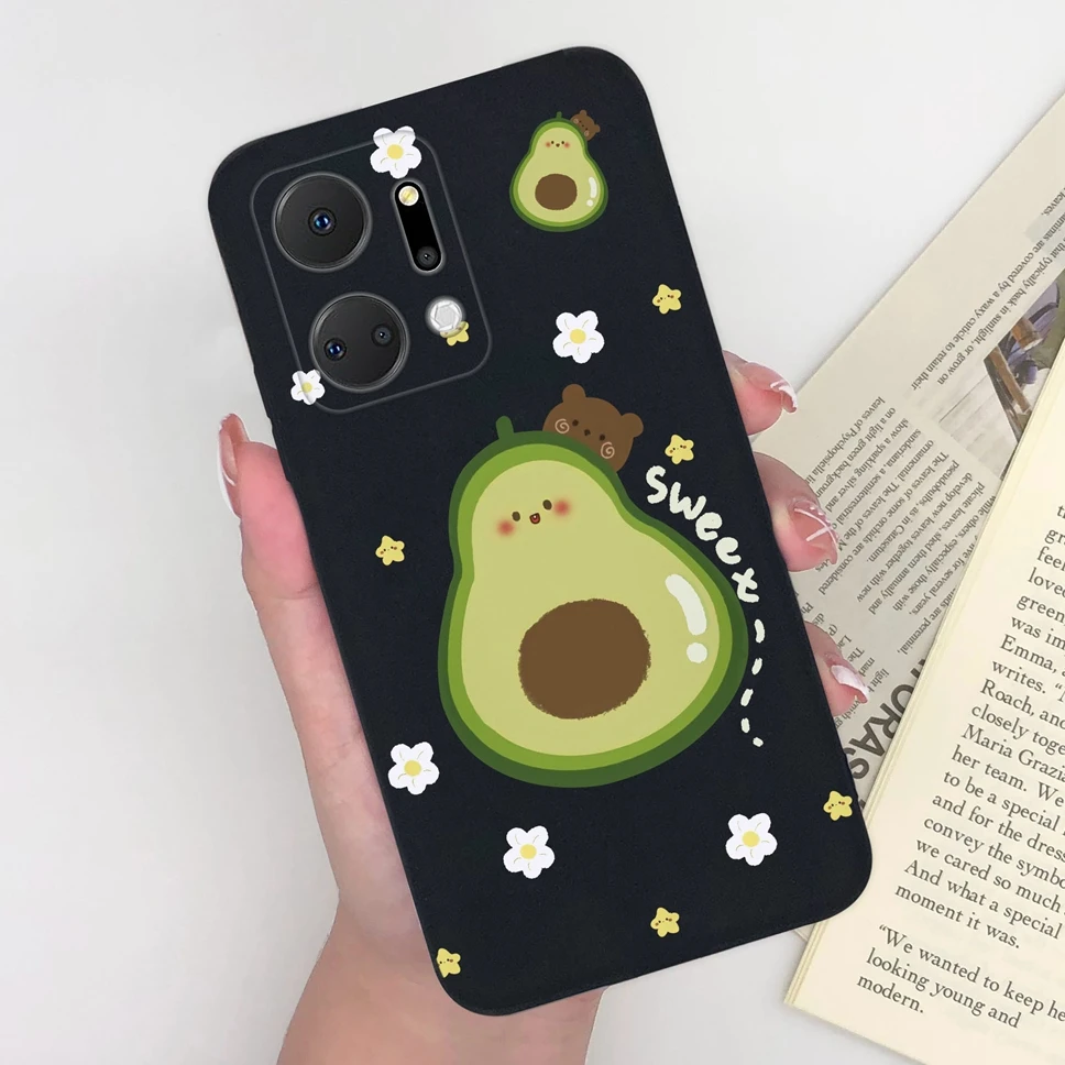 Soft Silicone Cute Fashion Heart Avocado Back Cover Phone Case Bumper s Coque