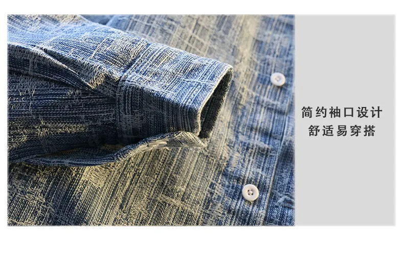 Klassische Herren-Jeansjacken aus blauem Karo-Baumwolldenim – Lässige Streetwear, winddichte Oberteile für Frühling/Herbst 2026 – Jugend-Jeansmäntel – Detail 5