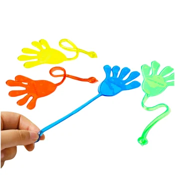 12Pcs Kids Funny Sticky Hands StretchableToy Palm Elastic Sticky Squishy Slap Palm Toy Parent child interactive Party Toy Gifts 1