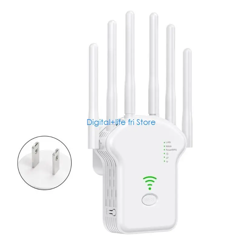 E06D 1200Mbps 무선 신호 리피터 2.4G/5Ghz WiFi 범위확장기 인터넷부스터