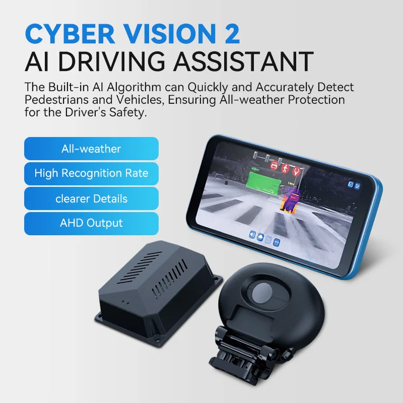 Thermal Imaging Camera Night Vision for Cars 256x192 Pixels 6.25" Display AI Col