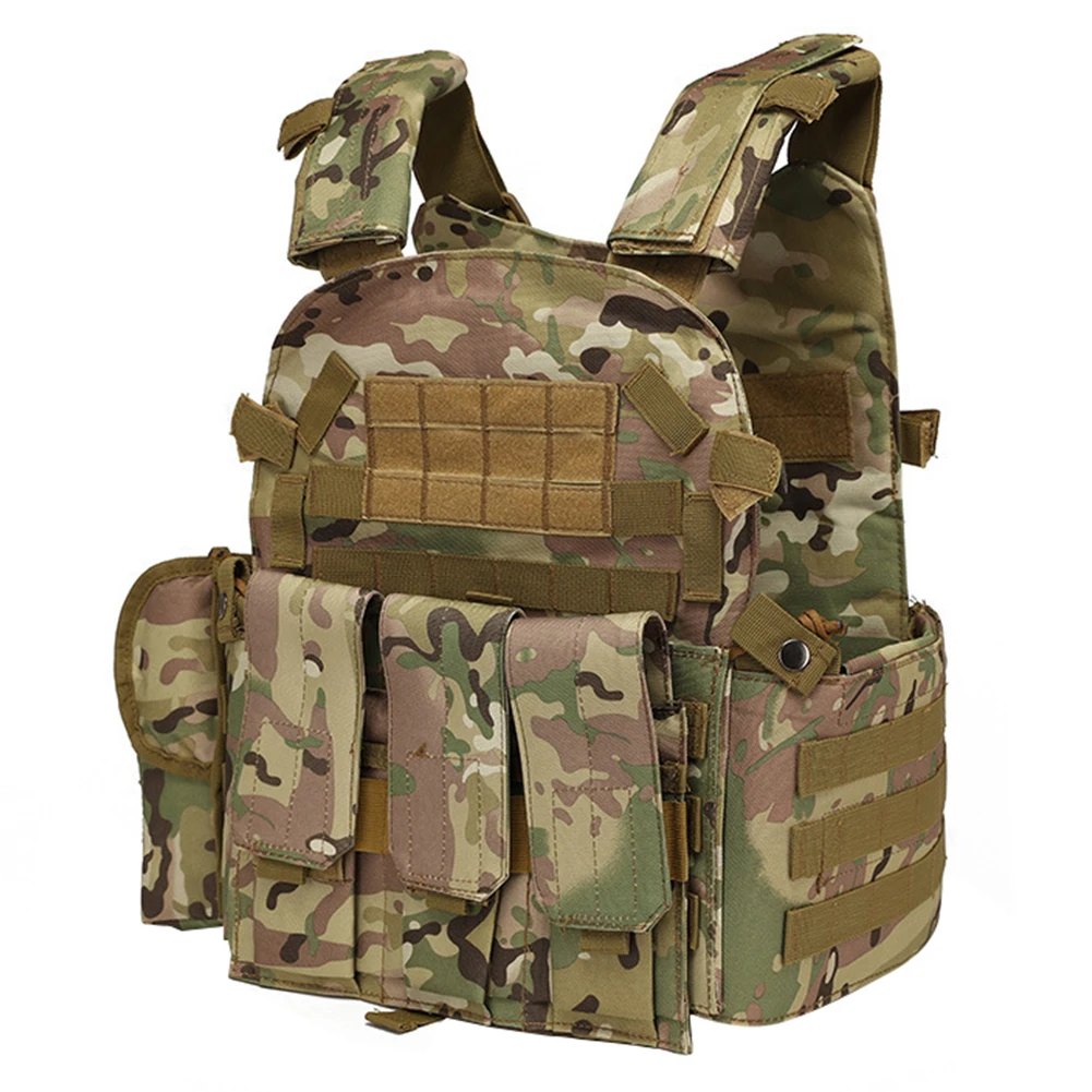 Adjustable Tactical Military Airsoft Molle Combat Army Plate Carrier Vest Unisex 