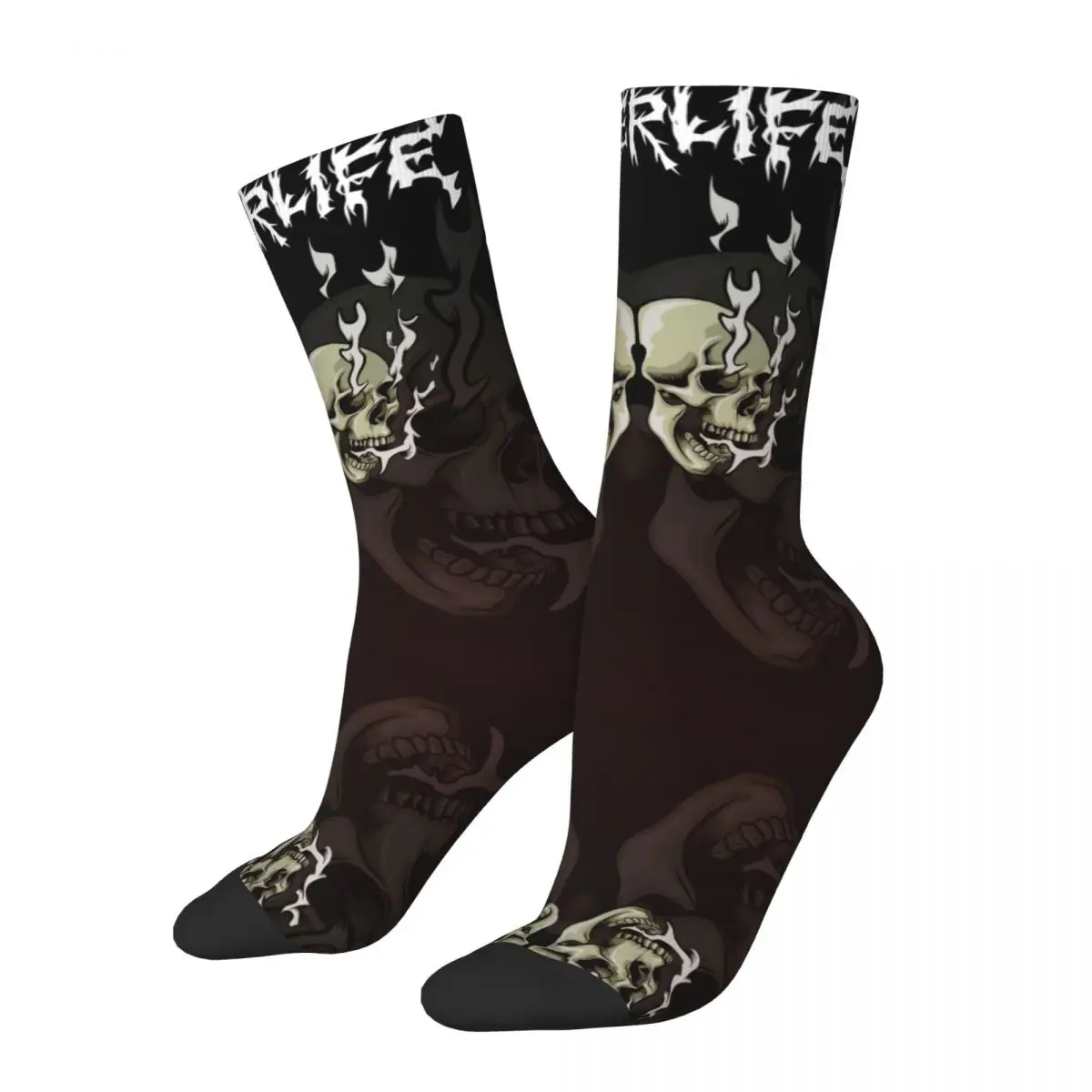 

Hip Hop Retro Metal Band Album Cover Crazy Men's Compression Socks Unisex Band Harajuku Seamless Printed Novelty Happy Crew Sock