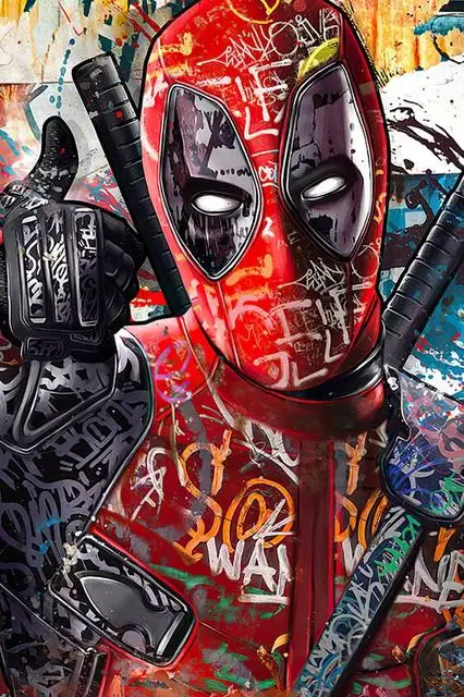 Tableau Street Art Marvel Deadpool