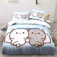 Bubu Dudu Cartoon Cute Bear Kawaii  Duvet Cover Set 3D Print Comforter Cover Bedclothes for Boy Girl Bedding Sets Bedroom Decor 1
