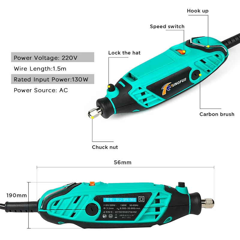 Tungfull Mini Drill Dremel Rotary Tool Accessories - Mini Drill