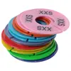 16pcs Multicolor Round Clothes Dividers Plastic Reusable Closet Rack Dividers 3.5 inch with Size Mark Hanger Separators 4