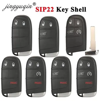 Keyforkess SIP22 Blade Smart Remote Car Key Shell Fob per Jeep Renegade Compass 3/4/5 pulsanti Auto SUV Keyless Entry Fob Case