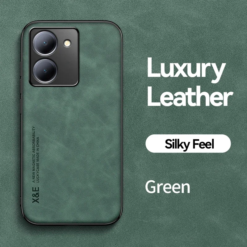Luxury Shockproof Leather Phone Case - Premium Protection Silicone + PC Back Cover