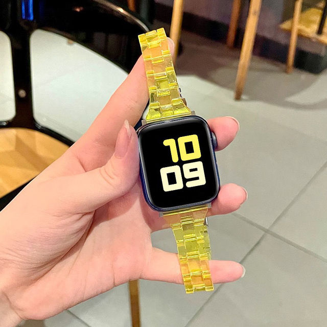 Transparent Band For Apple Watch 44mm 40mm 45mm Series Se 7 6 5 Clear Strap on Smart Iwatch 34 38mm 42mm Bracelet Watchband