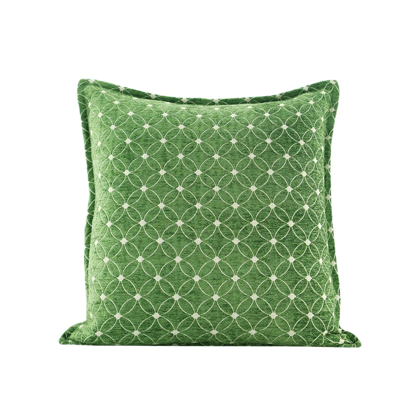 

Luxury Velvet Pillows Green Cushion Cover 45x45 50x50 30x50 Decorative Pillow Cover For Sofa Retro Circles Home Decorations