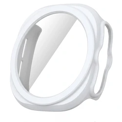 Premium Tempered Glass Screen Protector & Full PC Bumper Case for Galaxy watch Ultra2 (White)