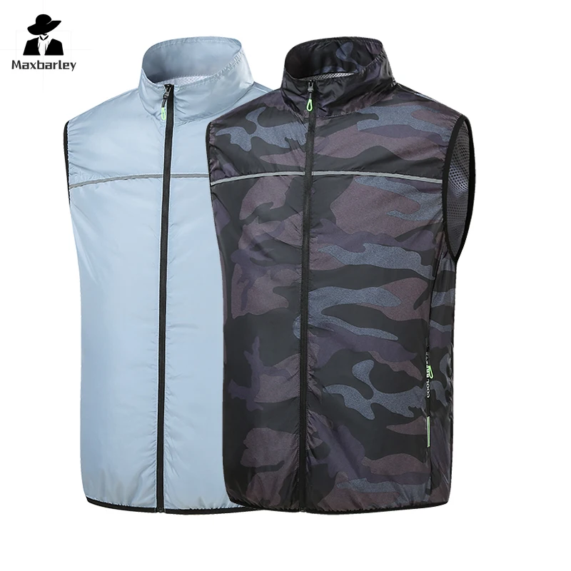 Summer Cool Fan Vest Men's USB Refrigeration Air Conditioning Suit Jacket Camping Fishing Cooling Sleeveless Work Clothes Vest