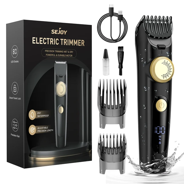 Sejoy Professionel Elektrisk Trimmer Trådløs Skægklipper Barbering Til Mænd_voghion.com