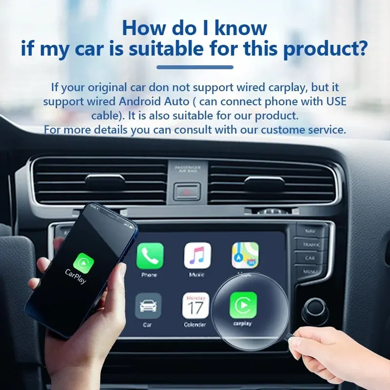 CarPlay Ai Box 8+128G ȵ̵ 13  Carplay ȵ̵ ڵ QCM6125 VW Audi Kia Fiat  8 ھ CPU 4G LTE