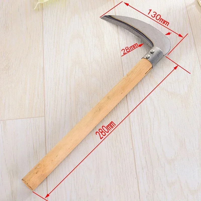 Weeding Tool 1PCS Agricultural Long Handle Sickle Cutting Wheat Lawn Mower Gardening Grass
