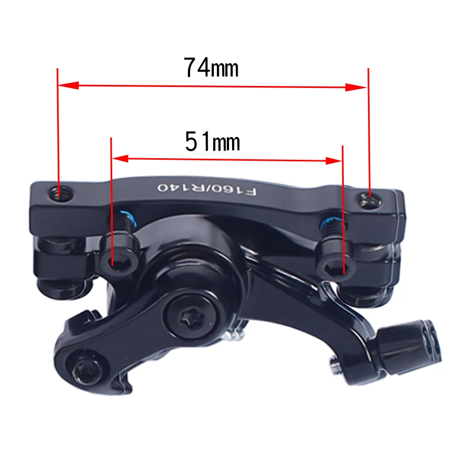 Aluminum Alloy Bicycle Brake Caliper, MTB Bike Mechanical Brakes, Road Bicycle Disc Brake, R160, F180