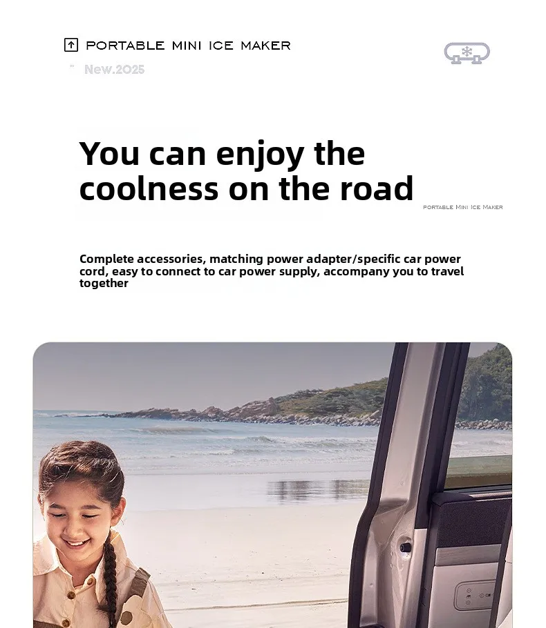 Tragbare Eismaschine für Zuhause und Camping, Reise-Eismaschine, 12 V, Auto-Eismaschine, beste tragbare Eismaschine für Straßenausflüge – Detail 22