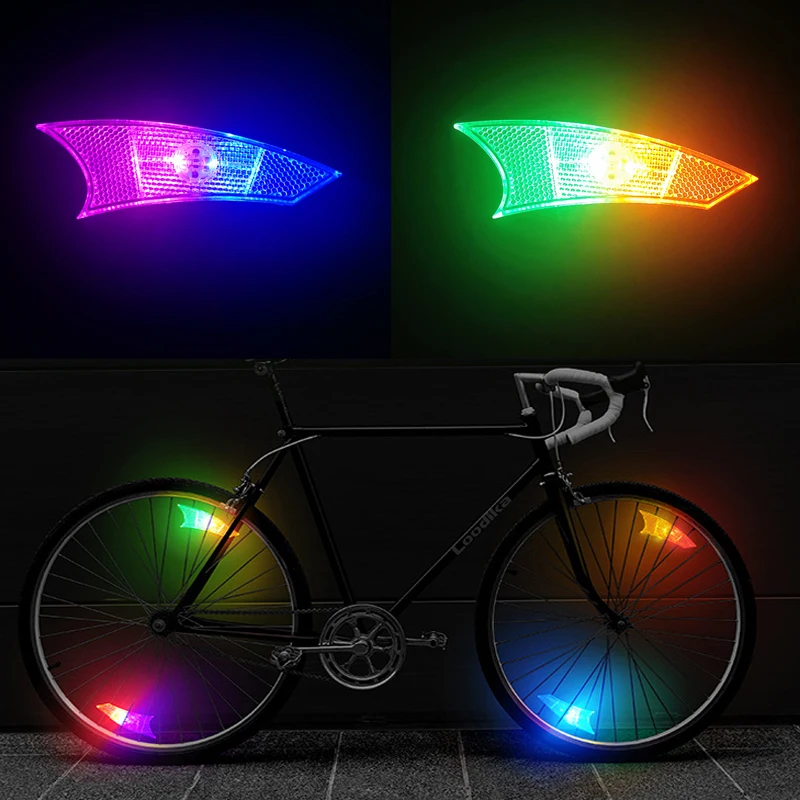 

Mountain Bicycle Wind Fire Wheel Waterproof Bike Tire Spoke Color Light Night Safty Riding Warning Lights Cycling Accessories