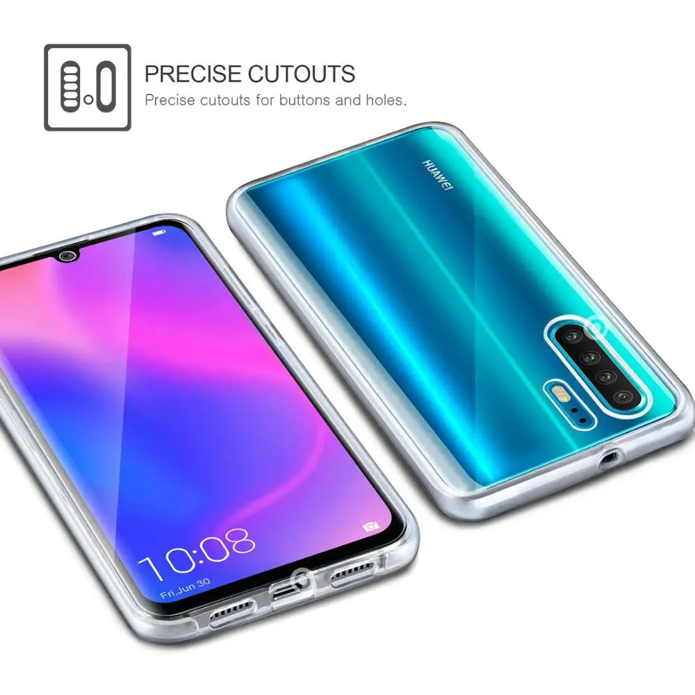 360 Full Body Case for Huawei P30 P20 Pro Lite Double Sided Silicone TPU Transparent Coque for Mate 30 20 10 Lite Y6 Y7 Y8 Funda images - 6