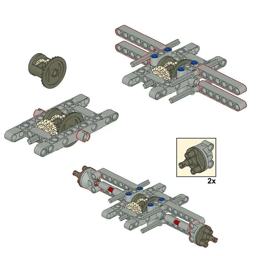 High-Tech Drive Car Suspension & Steering System Building Kit Toy Brick