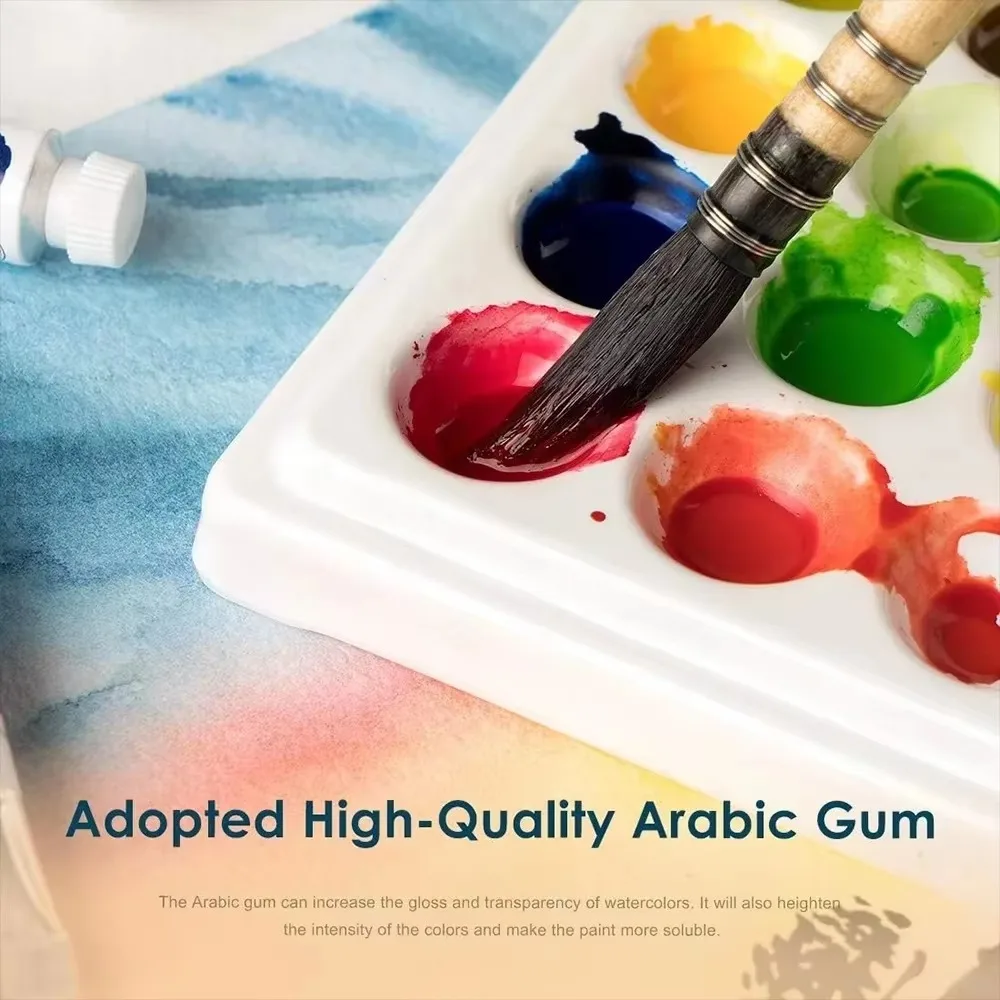 Paul Rubens Professional Tubular Watercolor Paint 24/36 Vibrant Colors Rich Pigments 5ml for Painters Artists Students