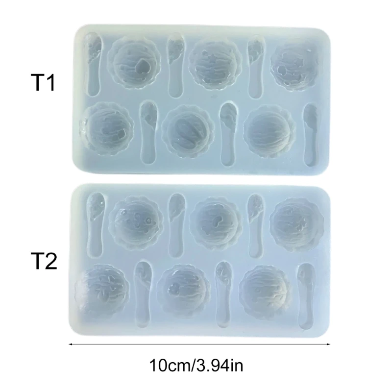 Ice Cream Ball Shaped Epoxy Molds Artistic Silicone Mold for Pastry and Chocolate for DIY Jewelry Making and Dessert Crafting
