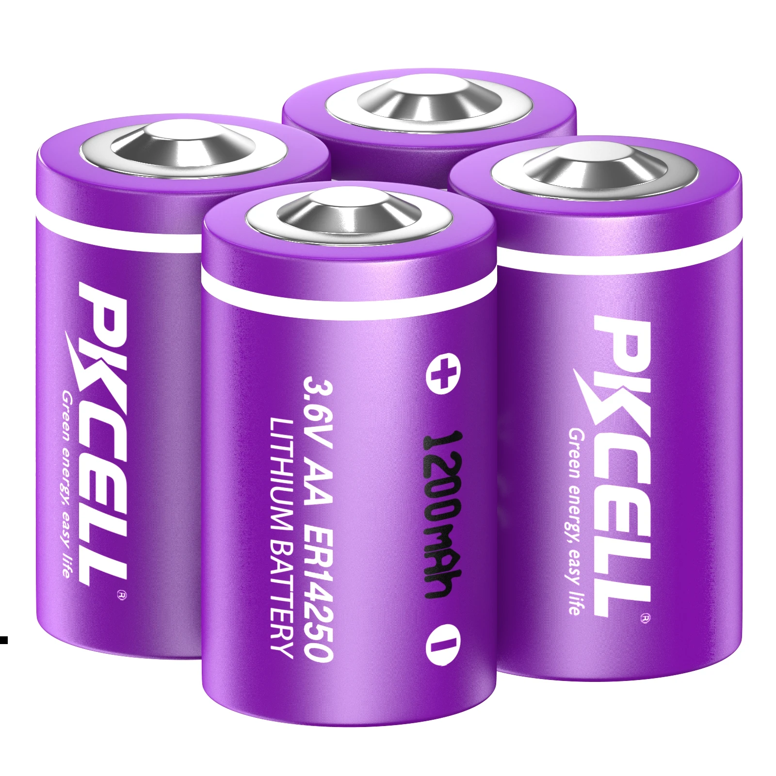 Lithium Battery 10PCS/lot PKCELL ER14250 1/2 AA Battery 3.6V 14250 1200mAh LiSOCl2 Lithium Batteries For PLC CNC Machine Tools Gas Meter